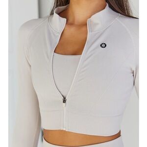 Astoria Velocity Seamless Zip Up in White